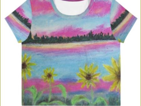 A Flower Fantasy ~ All-Over Print Crop Tee Hot on Sale