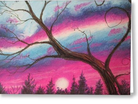 Sunsetting Tree - Greeting Card Online Hot Sale