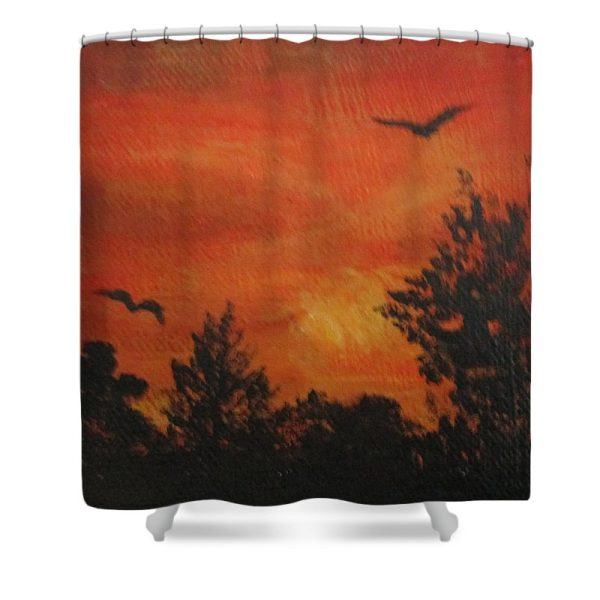 Sunset Red - Shower Curtain Fashion