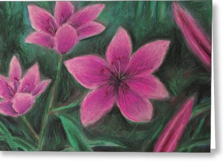 Pink Lilies - Greeting Card Discount