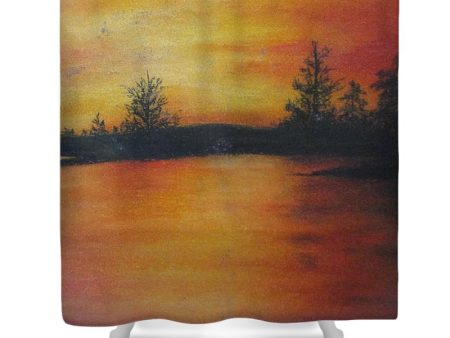 Red Sunset - Shower Curtain Discount